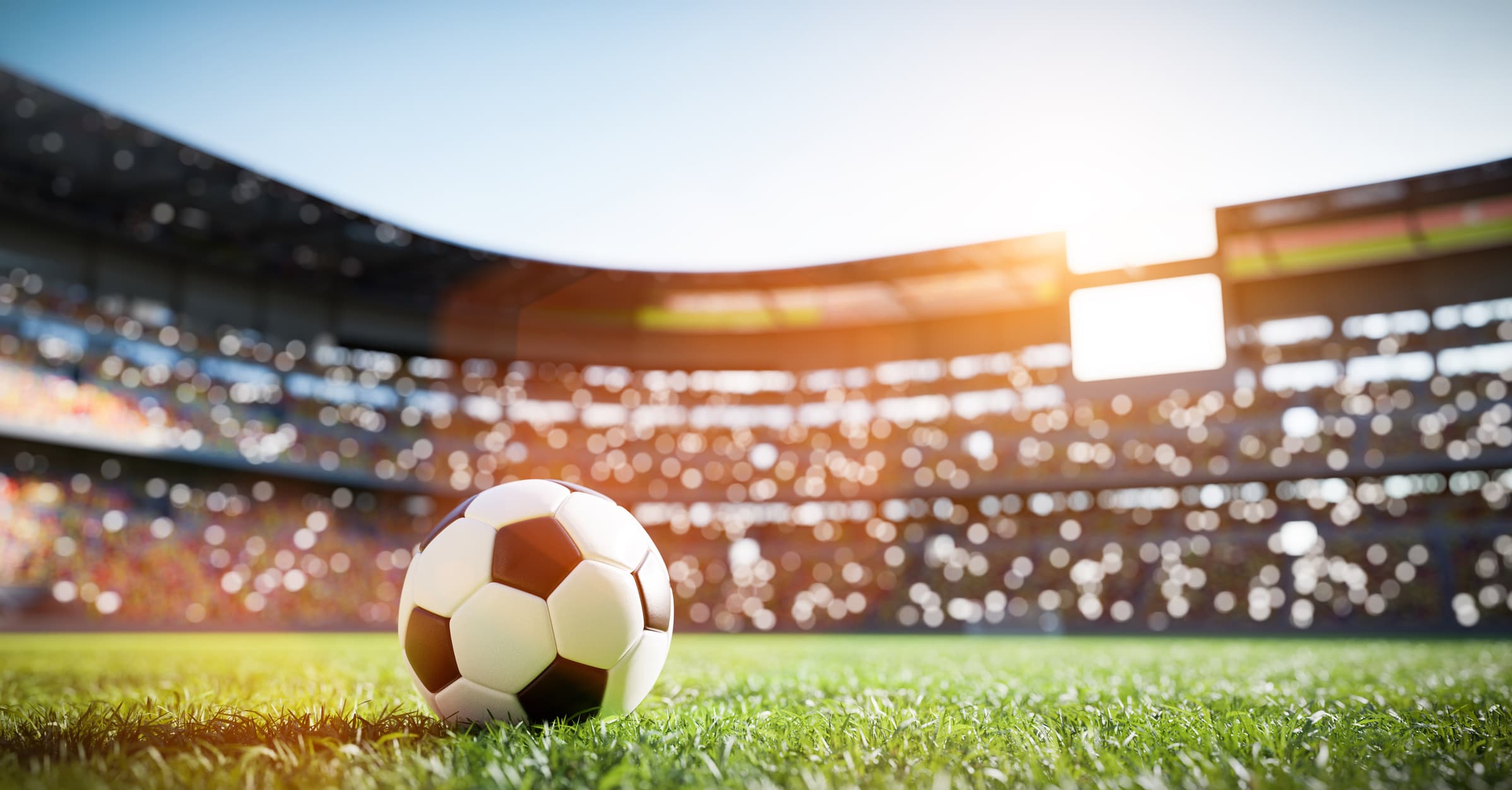 football on football pitch