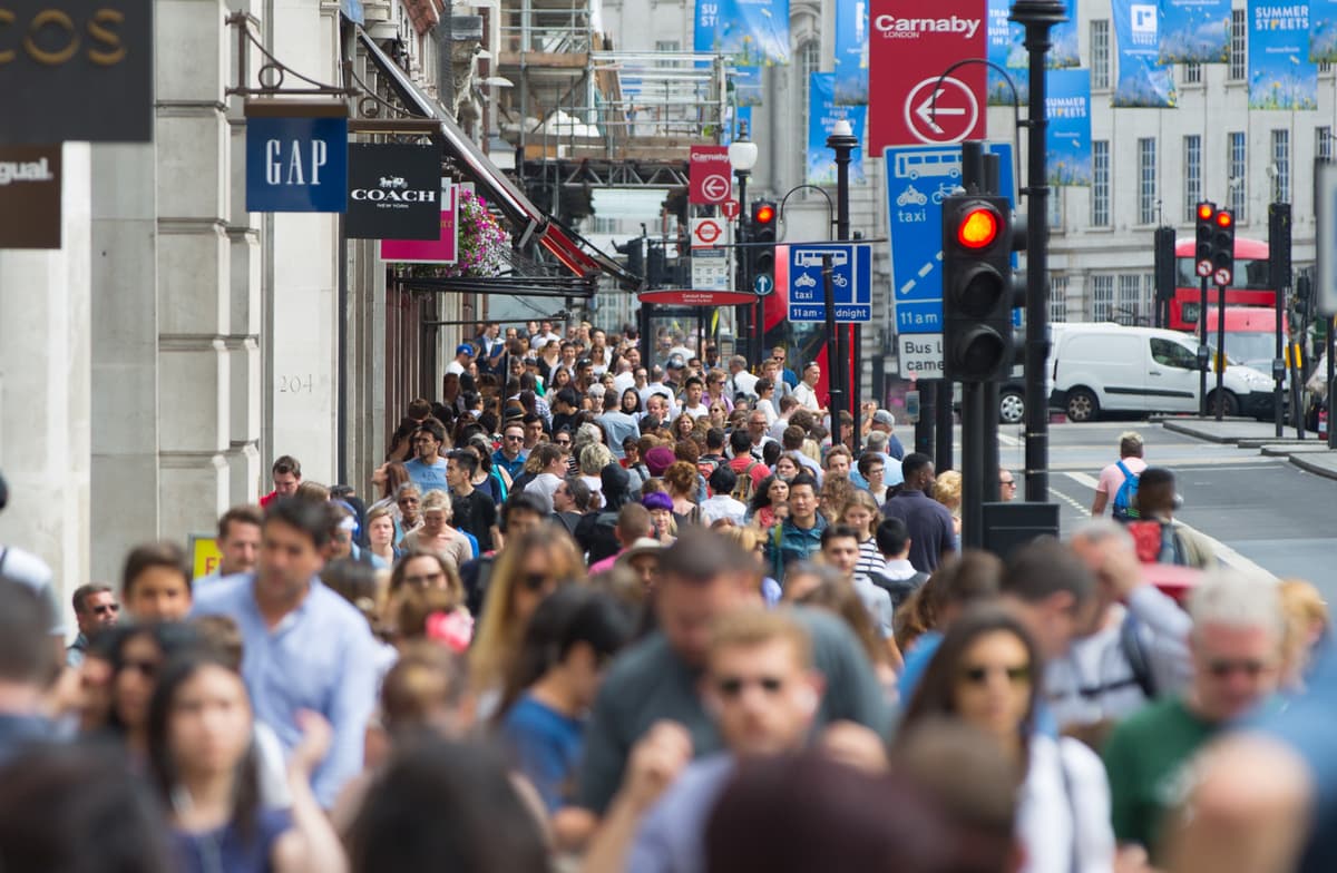 A street full of people